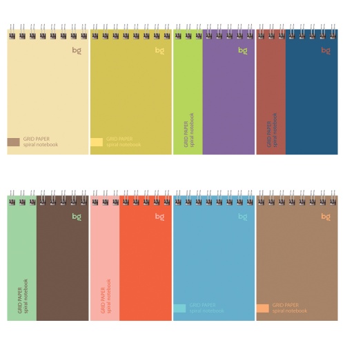 Блокнот А7/40л на спирали Б7гр40 62547 Моноколор "Дава"