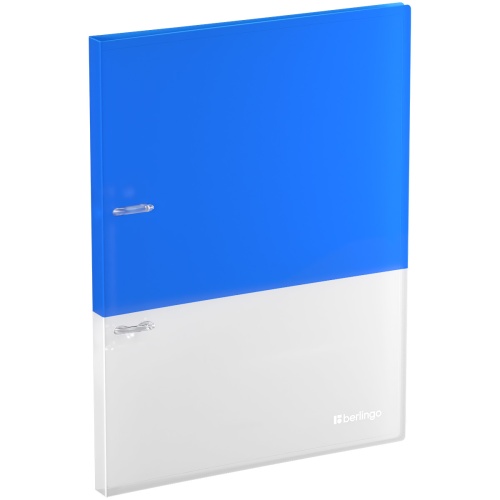 Папка на 2 кольцах А4/20мм Berlingo RB4_2D392, с внутр. карманом, голубая "Дава"