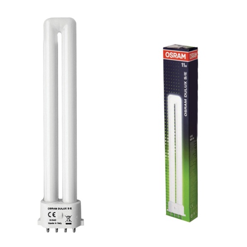 Лампа люминисцентная OSRAM DULUX S/E 11W/21-840, 11Вт, цоколь 2G7, 450645 "Дава"