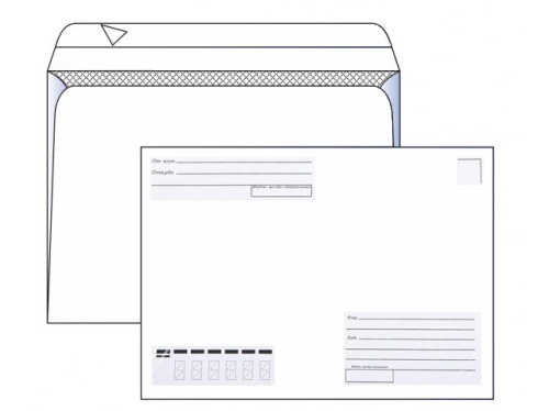 Конверт С4010 229*324 мм отрывная полоса, с напечаткой, 352277 "Дава"