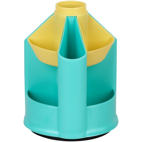 Подставка для канцелярских принадлежностей Стамм ОР-31785 Mini Desk мятная/желтая "Дава"