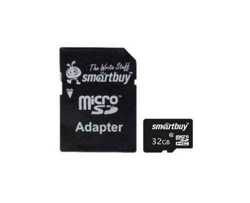 Карта памяти Smart Buy micro SDHC Class10 32Gb (+адаптер SD) "Дава"