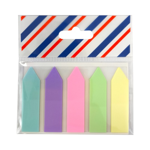 Закладки самоклеящиеся 45*12мм 5цв*20л Attomex 2011464 Пастель / Pastel пластик  "Дава"