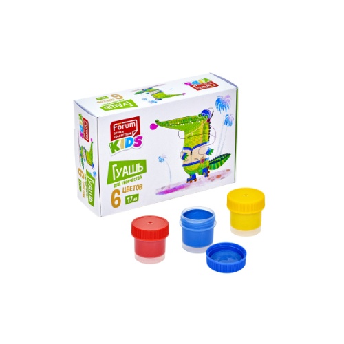 Гуашь  6цв 17мл FORUM Office Collection Kids Zoo FG-106-Zoo "Дава"