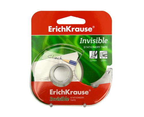 Клейкая лента в диспенсере 12мм х 20м ErichKrause 40202 Invisible   "Дава"