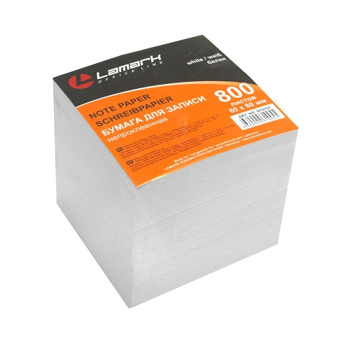 Блок для записей 8*8*8см Lamark NT0707 белый "Дава"