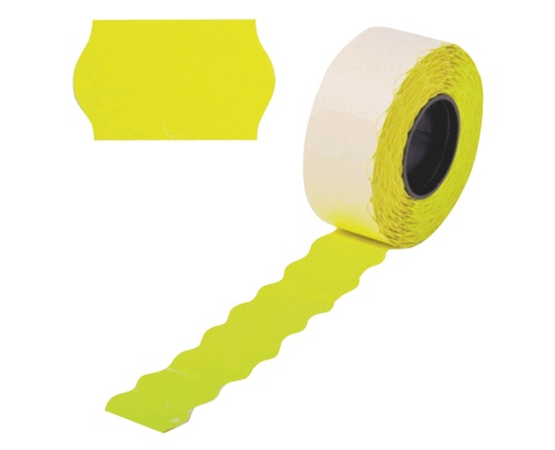 Лента для этикет-пистолета 22*12мм deVENTE 2061702 волна, желтая "Дава"