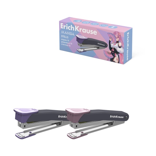 Степлер №10 ErichKrause 61738 Аниме до 15 листов "Дава"