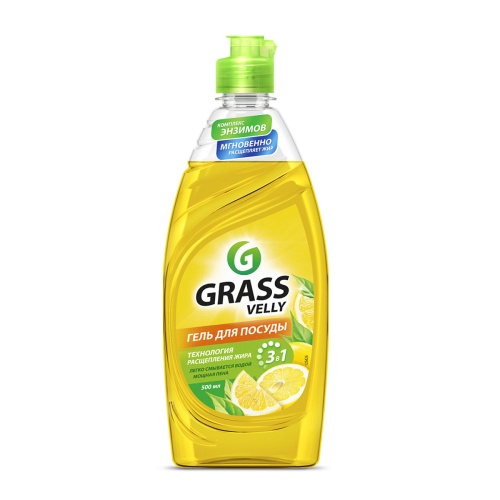 Средство моющее для посуды Grass Velly 125426 Лимон, 500мл без дозатора ЧЗ "Дава"