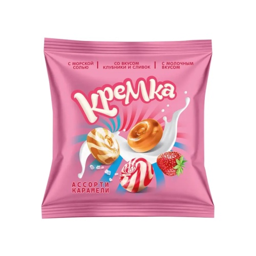 Конфеты карамель Кремка вкус ассорти 180г "Дава"