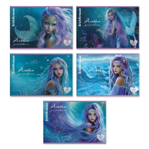 Альбом для рисования 40л., А4, на скрепке 63449 Аквамарин / Aquamarine "Дава"