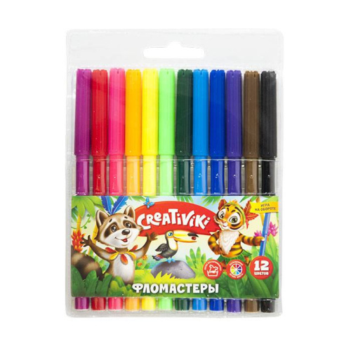 Фломастеры 12цв Creativiki ФЛВ12КР "Дава"