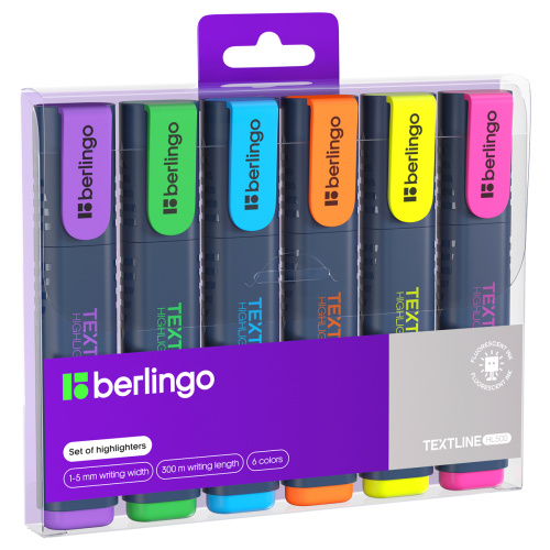 Текстмаркер 6шт Berlingo T7030 Textline HL500 "Дава"