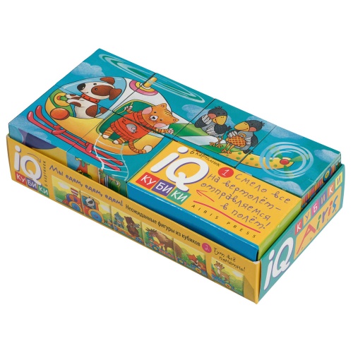 Игра Кубики IQ Фигурные Мы едем,едем,едем. 6штук 27495 "Дава"