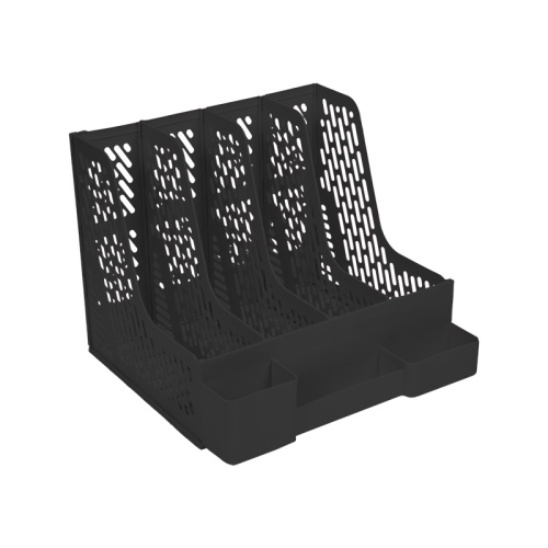 Лоток для бумаг вертикальный 4 секции deVENTE 4102325 Universal многофункциональный черный "Дава"