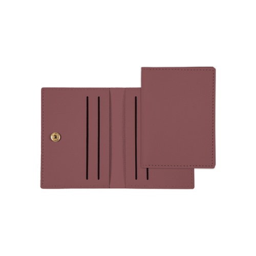 Визитница карманная deVENTE 1020427 Casual на кнопке брусничная "Дава"