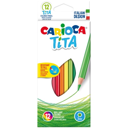 Цветные карандаши 12 цв. Carioca 42793 Tita пластиковые "Дава"