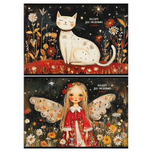 Альбом для рисования 24л., А4, на скрепке АР4ск24 08605 Сказочный "Дава"