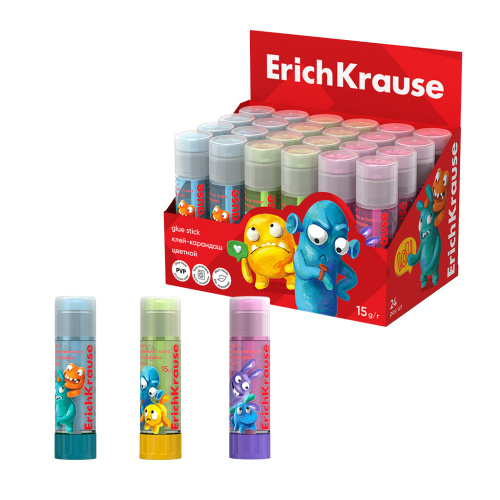 Клей-карандаш 15г ErichKrause 60911 Jolly Friends "Дава"