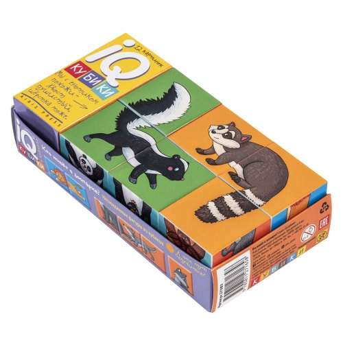 Игра Кубики IQ Кто живет в зоопарке. 6 шт. 27583 "Дава"