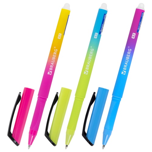 Ручка пиши-стирай гелевая Brauberg 144208 Grade, 0,5мм, синяя "Дава"