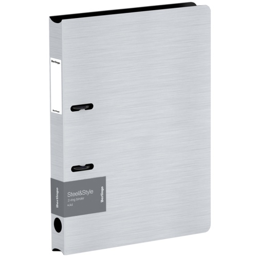 Папка на 2 кольцах А4/35мм Berlingo PPf_95004 Steel&Style белая "Дава"