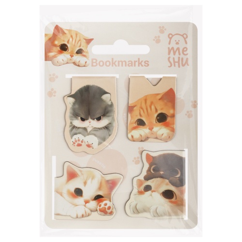 Закладки магнитные (набор 4шт.) Meshu MS_66068 Cute kittens "Дава"