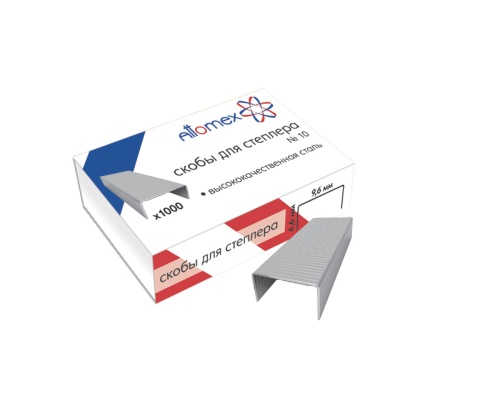 Скобы для степлера №10 (1000шт) Attomex 4141301 до 5 листов "Дава"