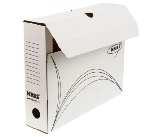 Короб архивный  75мм Kris АС-4 с клапаном, белый "Дава"