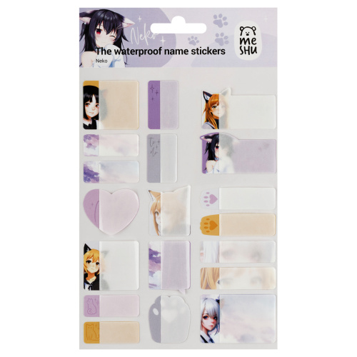 Наклейки 11,5*20 см MESHU MS_58133 Neko "Дава"