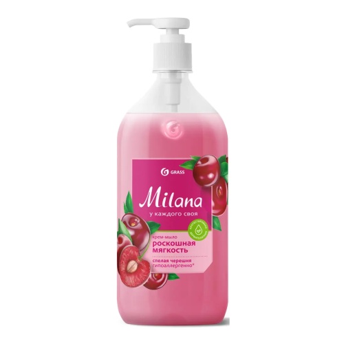 Мыло жидкое 1л Grass Milana 126401 Спелая черешня ЧЗ "Дава"