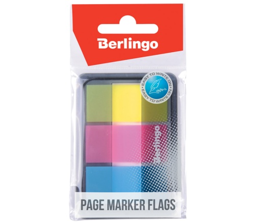 Закладки самоклеящиеся 45*20мм 3цв*20л Berlingo Lsz_45201, 155292 пластик неон "Дава"