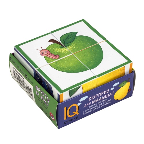 Игра Кубики IQ Фрукты да ягоды 4 шт. 29461 "Дава"