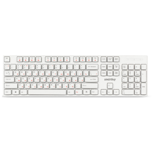 Клавиатура Smartbuy ONE 238, USB, белая, SBK-238U-W  "Дава"