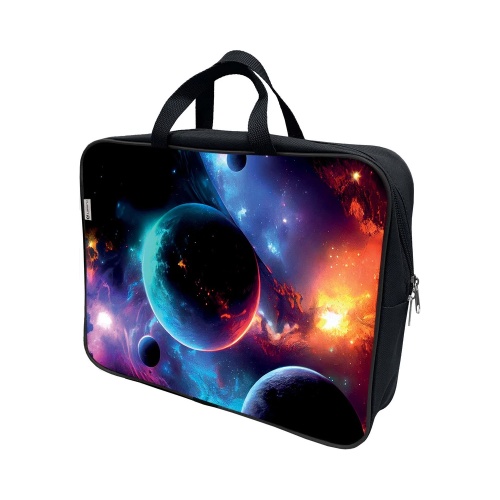 Папка-портфель А4 1 отделение Lamark Галактика DC0125-22, с ручками, карман внутри, усил.дно "Дава"