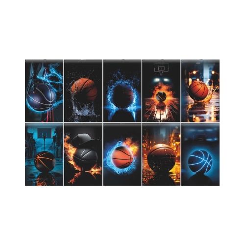 Блокнот А6/30л на скрепке NB0253 Баскетбол "Дава"