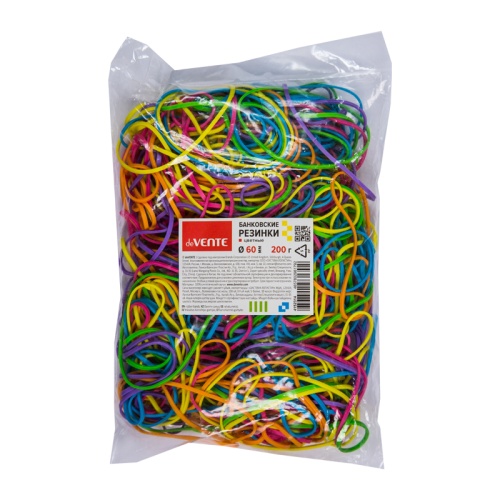 Резинка банковская для денег  200г. D60 deVENTE 4152314 цветные "Дава"