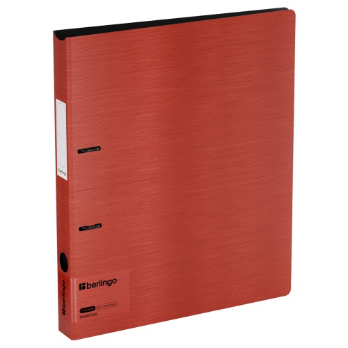 Папка на 2 кольцах А4/35мм Berlingo PPf_95003 Steel&Style красная "Дава"