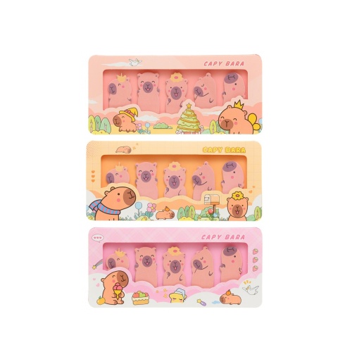 Закладки самоклеящиеся 14,5*7мм Basir MC-7501/N-2353 Капибара бумажные "Дава"