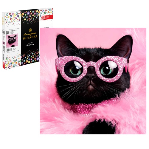 Набор для творчества Феникс+ 71399 Алмазная мозаика 30*30см Гламурная кошечка "Дава"
