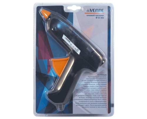 Клеевой пистолет deVENTE, 60Вт для стержня 11мм, 2 стержня в комплекте, 4181501 "Дава"