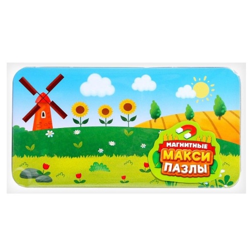 Пазлы магнитные в металлической коробке На ферме 9347985 "Дава"