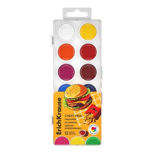 Краски акварель 12 цв. ErichKrause 65441 Культ Еды "Дава"