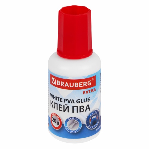 Клей ПВА    20г Brauberg 272998 Extra с кисточкой "Дава"