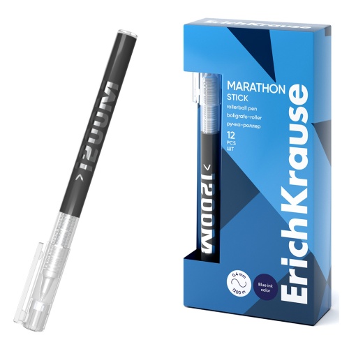 Ручка-роллер ErichKrause 62109 Marathon Stick синий "Дава"