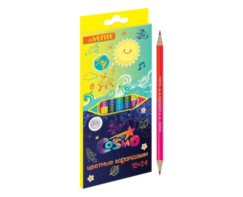 Цветные карандаши двусторонние 12шт 24 цв. deVENTE 5024310 Twins "Дава"