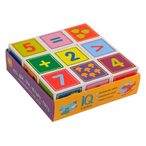 Игра Кубики IQ Раз, два. три, четыре, пять. 9 шт. 29040 "Дава"