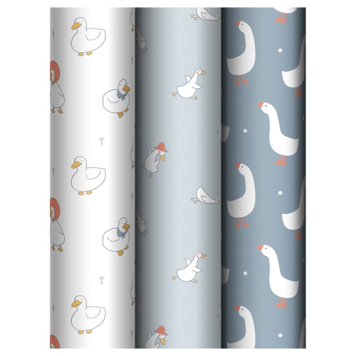 Бумага упаковочная 100*70см MESHU MS_66834 Goose set "Дава"