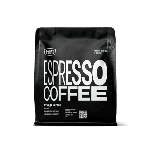Кофе Tasty (Тейсти) моносорт эспрессо Руанда Кигали, 100% арабика, молотый 250г "Дава"