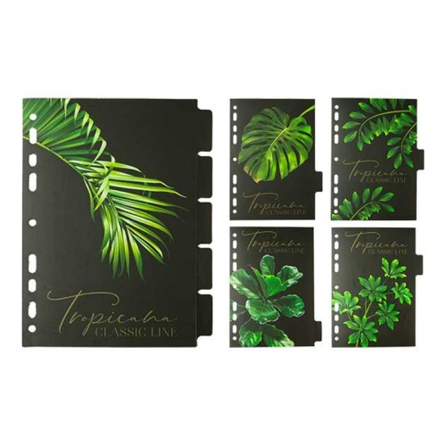 Разделитель листов цветной  5цв. пластик А5 deVENTE 3051414 Tropicana "Дава"